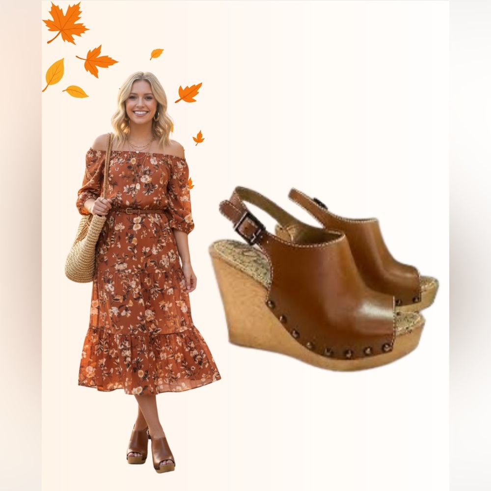 ✨ Sam Edelman Camilla Tan Wedge Sandals – Size 7.5 (New)